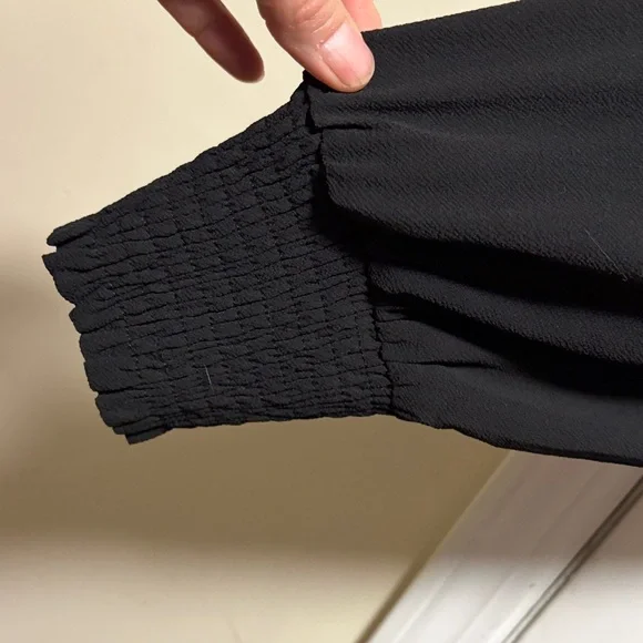 Umgee Black Long-Sleeve Tiered Maxi Dress with Ruffle Shoulders - Picture 4 of 9